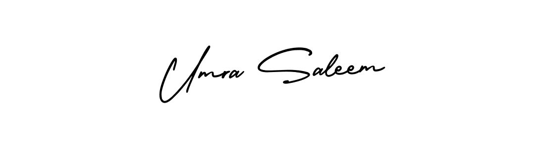 Design your own signature with our free online signature maker. With this signature software, you can create a handwritten (AmerikaSignatureDemo-Regular) signature for name Umra Saleem. Umra Saleem signature style 3 images and pictures png