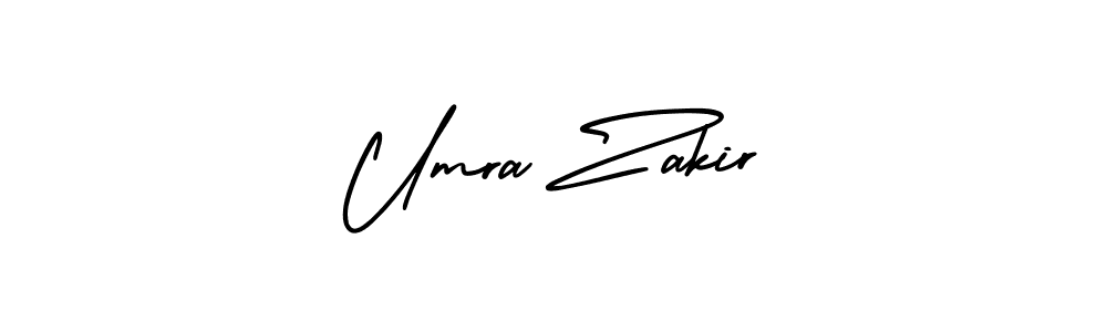 Make a beautiful signature design for name Umra Zakir. With this signature (AmerikaSignatureDemo-Regular) style, you can create a handwritten signature for free. Umra Zakir signature style 3 images and pictures png