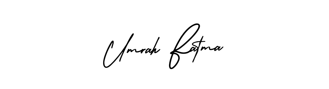 How to make Umrah Fatma signature? AmerikaSignatureDemo-Regular is a professional autograph style. Create handwritten signature for Umrah Fatma name. Umrah Fatma signature style 3 images and pictures png