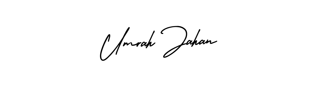 Make a beautiful signature design for name Umrah Jahan. Use this online signature maker to create a handwritten signature for free. Umrah Jahan signature style 3 images and pictures png