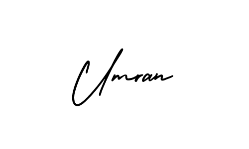 Use a signature maker to create a handwritten signature online. With this signature software, you can design (AmerikaSignatureDemo-Regular) your own signature for name Umran. Umran signature style 3 images and pictures png