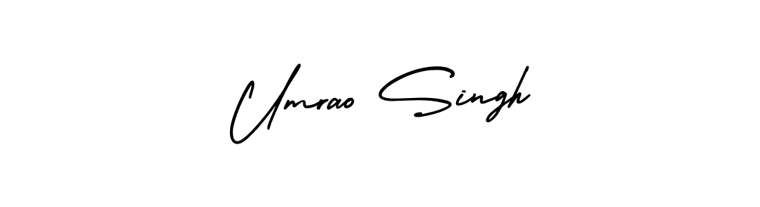 Umrao Singh stylish signature style. Best Handwritten Sign (AmerikaSignatureDemo-Regular) for my name. Handwritten Signature Collection Ideas for my name Umrao Singh. Umrao Singh signature style 3 images and pictures png