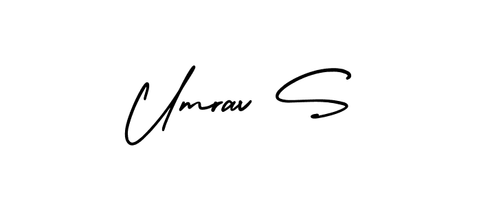 It looks lik you need a new signature style for name Umrav S. Design unique handwritten (AmerikaSignatureDemo-Regular) signature with our free signature maker in just a few clicks. Umrav S signature style 3 images and pictures png