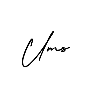 Design your own signature with our free online signature maker. With this signature software, you can create a handwritten (AmerikaSignatureDemo-Regular) signature for name Ums. Ums signature style 3 images and pictures png