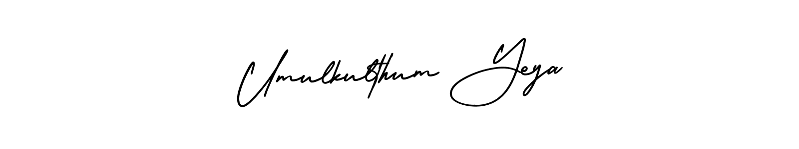 Also we have Umulkulthum Yeya name is the best signature style. Create professional handwritten signature collection using AmerikaSignatureDemo-Regular autograph style. Umulkulthum Yeya signature style 3 images and pictures png