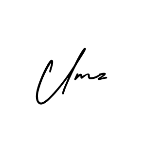 Umz stylish signature style. Best Handwritten Sign (AmerikaSignatureDemo-Regular) for my name. Handwritten Signature Collection Ideas for my name Umz. Umz signature style 3 images and pictures png