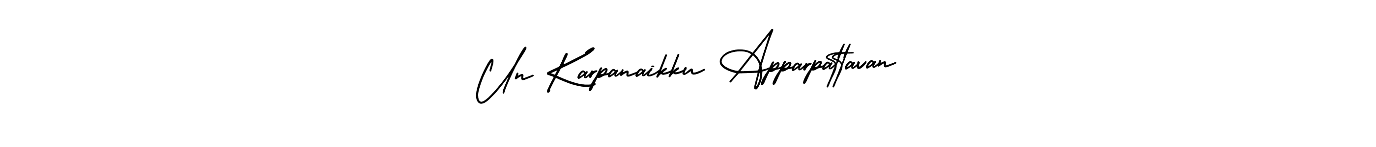 How to Draw Un Karpanaikku Apparpattavan signature style? AmerikaSignatureDemo-Regular is a latest design signature styles for name Un Karpanaikku Apparpattavan. Un Karpanaikku Apparpattavan signature style 3 images and pictures png