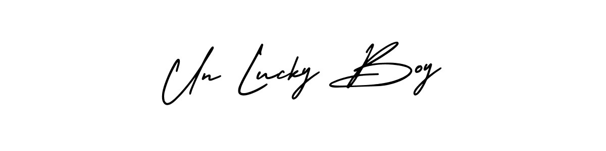 How to Draw Un Lucky Boy signature style? AmerikaSignatureDemo-Regular is a latest design signature styles for name Un Lucky Boy. Un Lucky Boy signature style 3 images and pictures png