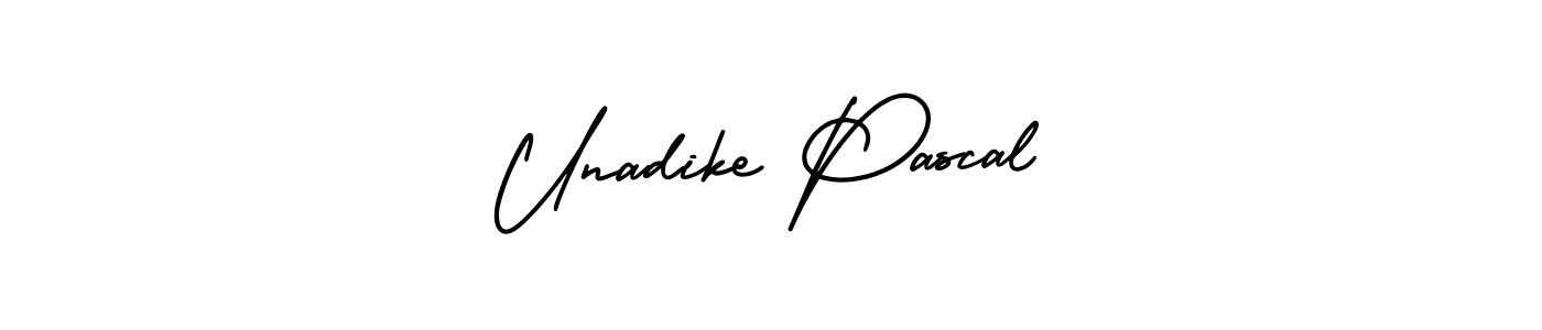 Use a signature maker to create a handwritten signature online. With this signature software, you can design (AmerikaSignatureDemo-Regular) your own signature for name Unadike Pascal. Unadike Pascal signature style 3 images and pictures png