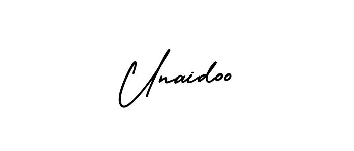 Unaidoo stylish signature style. Best Handwritten Sign (AmerikaSignatureDemo-Regular) for my name. Handwritten Signature Collection Ideas for my name Unaidoo. Unaidoo signature style 3 images and pictures png