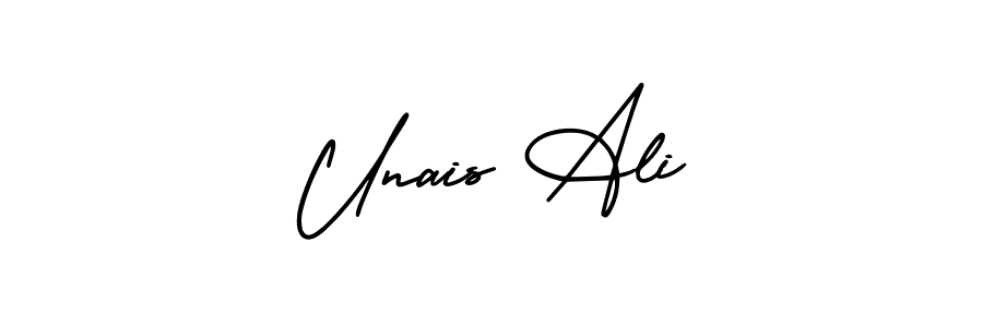 Create a beautiful signature design for name Unais Ali. With this signature (AmerikaSignatureDemo-Regular) fonts, you can make a handwritten signature for free. Unais Ali signature style 3 images and pictures png