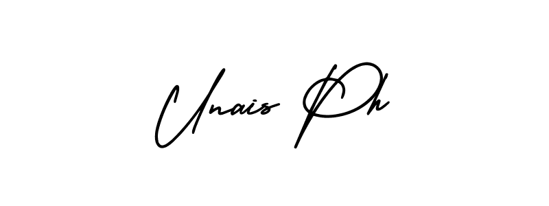 Use a signature maker to create a handwritten signature online. With this signature software, you can design (AmerikaSignatureDemo-Regular) your own signature for name Unais Ph. Unais Ph signature style 3 images and pictures png