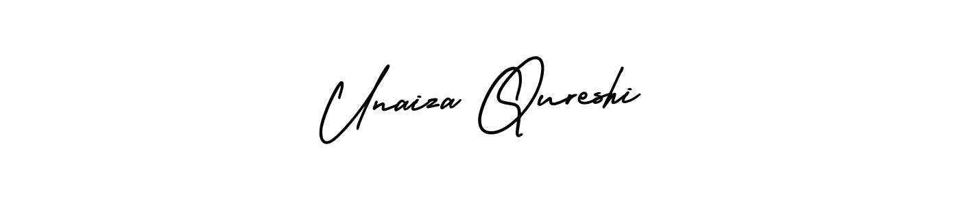 How to make Unaiza Qureshi name signature. Use AmerikaSignatureDemo-Regular style for creating short signs online. This is the latest handwritten sign. Unaiza Qureshi signature style 3 images and pictures png
