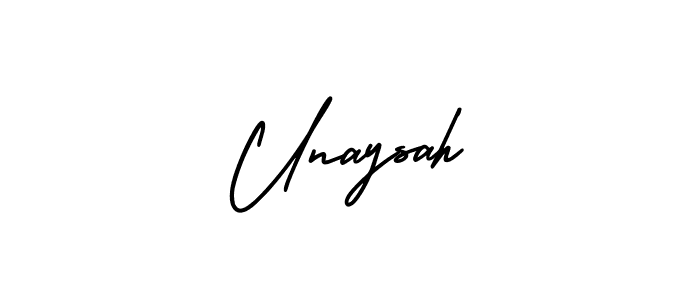 How to make Unaysah signature? AmerikaSignatureDemo-Regular is a professional autograph style. Create handwritten signature for Unaysah name. Unaysah signature style 3 images and pictures png