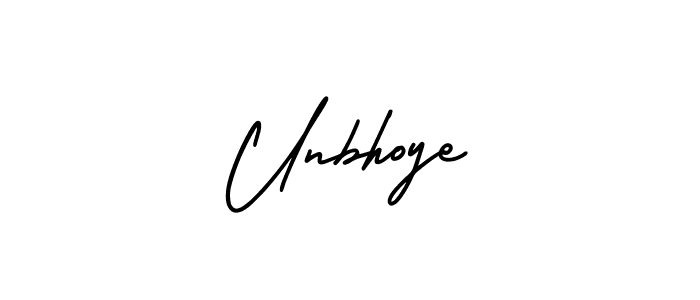 It looks lik you need a new signature style for name Unbhoye. Design unique handwritten (AmerikaSignatureDemo-Regular) signature with our free signature maker in just a few clicks. Unbhoye signature style 3 images and pictures png