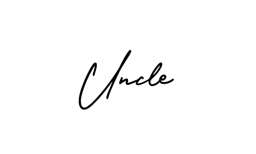 Use a signature maker to create a handwritten signature online. With this signature software, you can design (AmerikaSignatureDemo-Regular) your own signature for name Uncle. Uncle signature style 3 images and pictures png