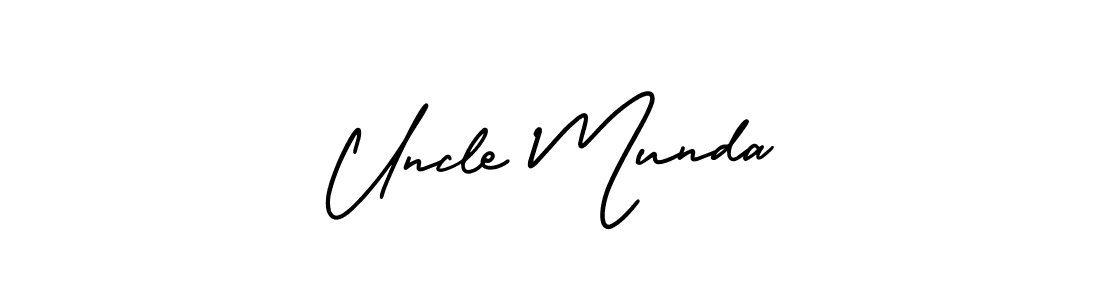 if you are searching for the best signature style for your name Uncle Munda. so please give up your signature search. here we have designed multiple signature styles  using AmerikaSignatureDemo-Regular. Uncle Munda signature style 3 images and pictures png