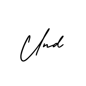 Design your own signature with our free online signature maker. With this signature software, you can create a handwritten (AmerikaSignatureDemo-Regular) signature for name Und. Und signature style 3 images and pictures png