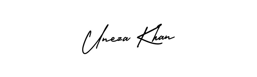 Make a beautiful signature design for name Uneza Khan. Use this online signature maker to create a handwritten signature for free. Uneza Khan signature style 3 images and pictures png