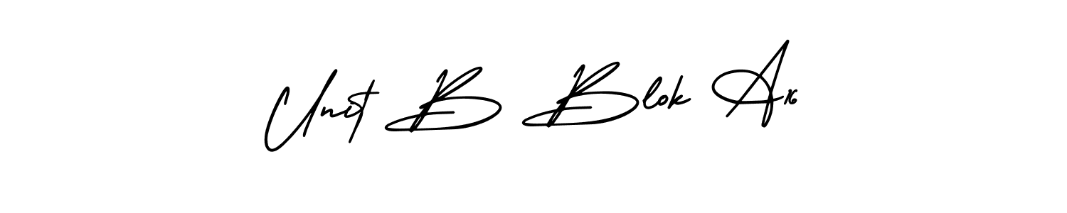 It looks lik you need a new signature style for name Unit B Blok A16. Design unique handwritten (AmerikaSignatureDemo-Regular) signature with our free signature maker in just a few clicks. Unit B Blok A16 signature style 3 images and pictures png
