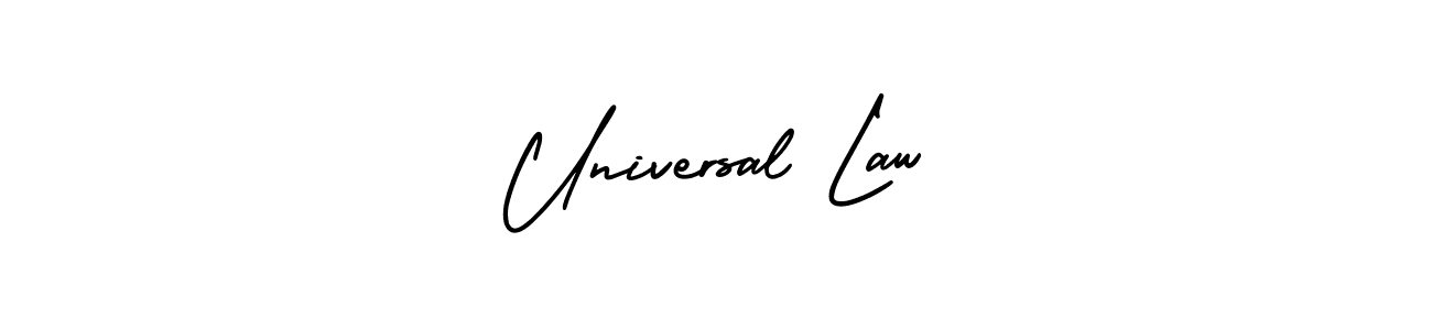 You should practise on your own different ways (AmerikaSignatureDemo-Regular) to write your name (Universal Law) in signature. don't let someone else do it for you. Universal Law signature style 3 images and pictures png