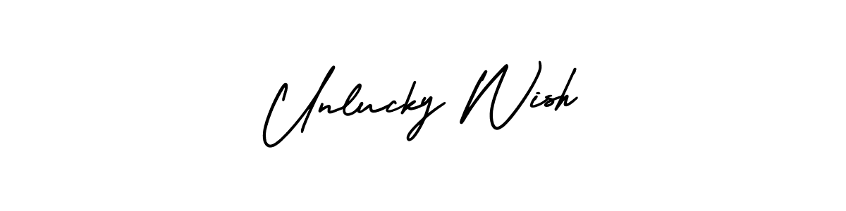 Similarly AmerikaSignatureDemo-Regular is the best handwritten signature design. Signature creator online .You can use it as an online autograph creator for name Unlucky Wish. Unlucky Wish signature style 3 images and pictures png