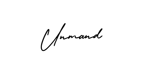 It looks lik you need a new signature style for name Unmand. Design unique handwritten (AmerikaSignatureDemo-Regular) signature with our free signature maker in just a few clicks. Unmand signature style 3 images and pictures png