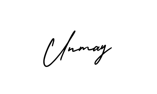 Make a beautiful signature design for name Unmay. With this signature (AmerikaSignatureDemo-Regular) style, you can create a handwritten signature for free. Unmay signature style 3 images and pictures png