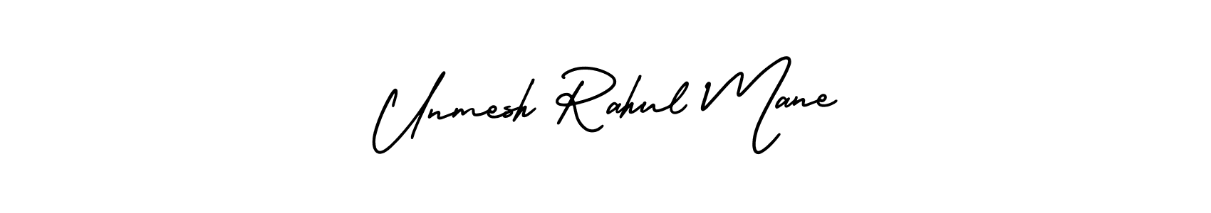 Make a short Unmesh Rahul Mane signature style. Manage your documents anywhere anytime using AmerikaSignatureDemo-Regular. Create and add eSignatures, submit forms, share and send files easily. Unmesh Rahul Mane signature style 3 images and pictures png