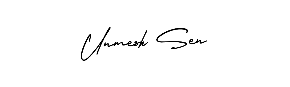 It looks lik you need a new signature style for name Unmesh Sen. Design unique handwritten (AmerikaSignatureDemo-Regular) signature with our free signature maker in just a few clicks. Unmesh Sen signature style 3 images and pictures png