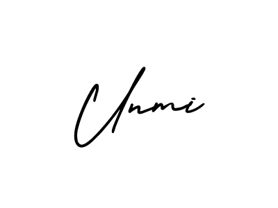 You should practise on your own different ways (AmerikaSignatureDemo-Regular) to write your name (Unmi) in signature. don't let someone else do it for you. Unmi signature style 3 images and pictures png