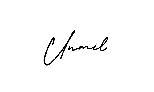 Design your own signature with our free online signature maker. With this signature software, you can create a handwritten (AmerikaSignatureDemo-Regular) signature for name Unmil. Unmil signature style 3 images and pictures png