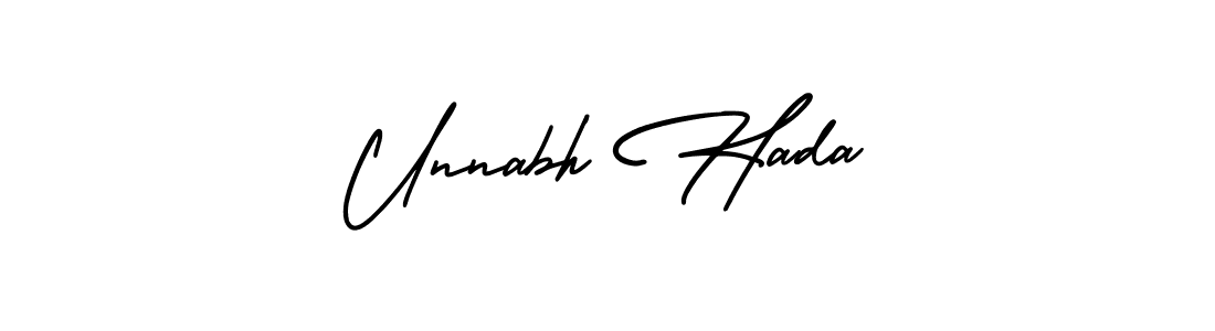 Make a beautiful signature design for name Unnabh Hada. Use this online signature maker to create a handwritten signature for free. Unnabh Hada signature style 3 images and pictures png