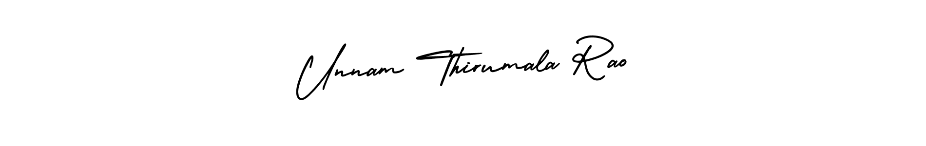 if you are searching for the best signature style for your name Unnam Thirumala Rao. so please give up your signature search. here we have designed multiple signature styles  using AmerikaSignatureDemo-Regular. Unnam Thirumala Rao signature style 3 images and pictures png