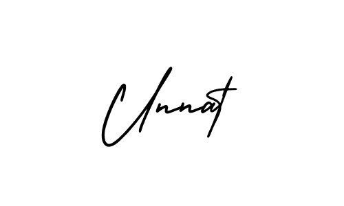 if you are searching for the best signature style for your name Unnat. so please give up your signature search. here we have designed multiple signature styles  using AmerikaSignatureDemo-Regular. Unnat signature style 3 images and pictures png