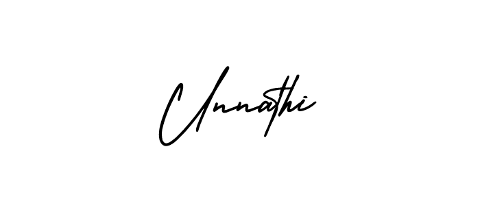 How to Draw Unnathi signature style? AmerikaSignatureDemo-Regular is a latest design signature styles for name Unnathi. Unnathi signature style 3 images and pictures png
