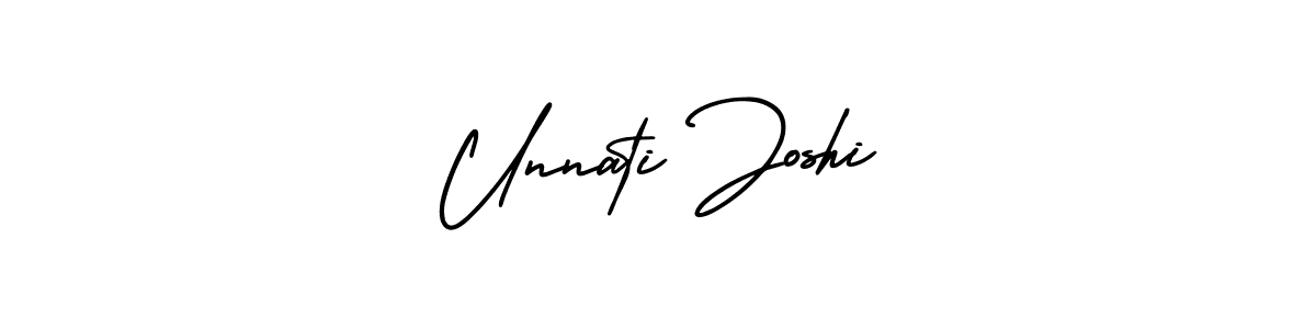 Design your own signature with our free online signature maker. With this signature software, you can create a handwritten (AmerikaSignatureDemo-Regular) signature for name Unnati Joshi. Unnati Joshi signature style 3 images and pictures png