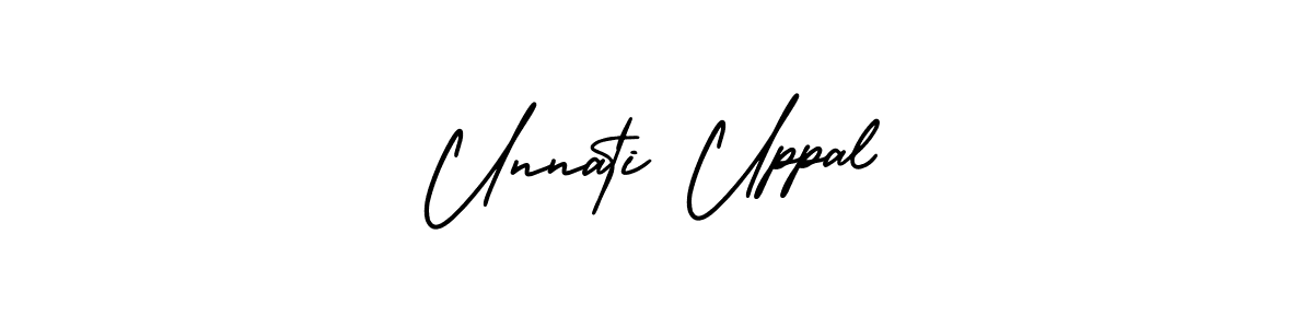 Create a beautiful signature design for name Unnati Uppal. With this signature (AmerikaSignatureDemo-Regular) fonts, you can make a handwritten signature for free. Unnati Uppal signature style 3 images and pictures png