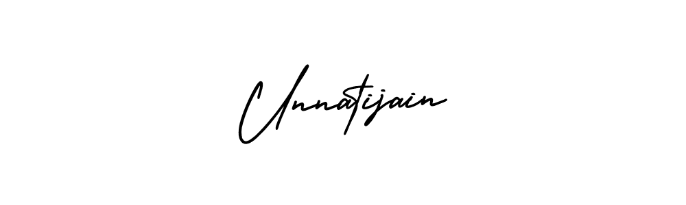 Design your own signature with our free online signature maker. With this signature software, you can create a handwritten (AmerikaSignatureDemo-Regular) signature for name Unnatijain. Unnatijain signature style 3 images and pictures png