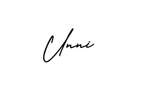 This is the best signature style for the Unni  name. Also you like these signature font (AmerikaSignatureDemo-Regular). Mix name signature. Unni  signature style 3 images and pictures png