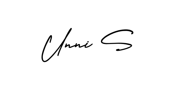 Also we have Unni S name is the best signature style. Create professional handwritten signature collection using AmerikaSignatureDemo-Regular autograph style. Unni S signature style 3 images and pictures png