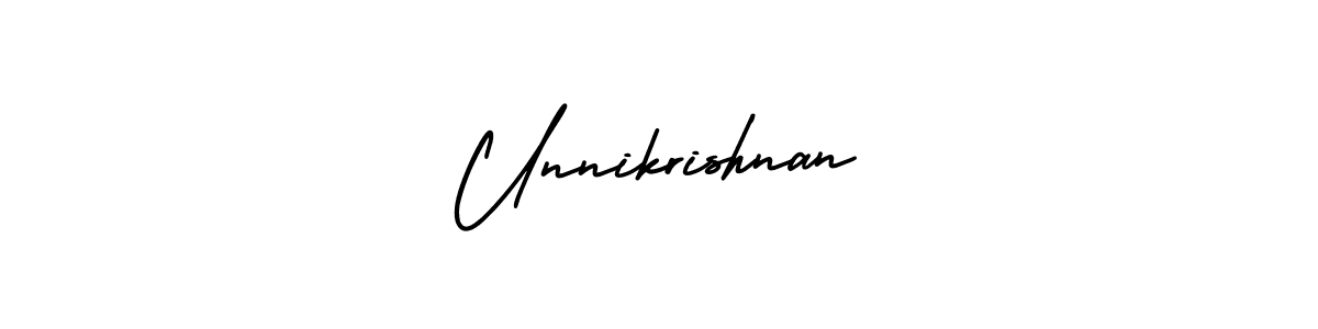 if you are searching for the best signature style for your name Unnikrishnan. so please give up your signature search. here we have designed multiple signature styles  using AmerikaSignatureDemo-Regular. Unnikrishnan signature style 3 images and pictures png