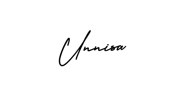 It looks lik you need a new signature style for name Unnisa. Design unique handwritten (AmerikaSignatureDemo-Regular) signature with our free signature maker in just a few clicks. Unnisa signature style 3 images and pictures png