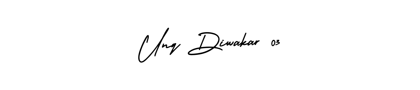 Make a short Unq Diwakar 03 signature style. Manage your documents anywhere anytime using AmerikaSignatureDemo-Regular. Create and add eSignatures, submit forms, share and send files easily. Unq Diwakar 03 signature style 3 images and pictures png