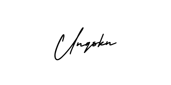 Unqskn stylish signature style. Best Handwritten Sign (AmerikaSignatureDemo-Regular) for my name. Handwritten Signature Collection Ideas for my name Unqskn. Unqskn signature style 3 images and pictures png