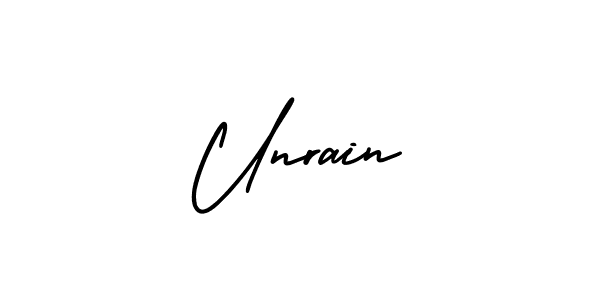 Make a beautiful signature design for name Unrain. With this signature (AmerikaSignatureDemo-Regular) style, you can create a handwritten signature for free. Unrain signature style 3 images and pictures png