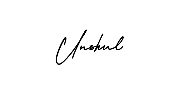 Also You can easily find your signature by using the search form. We will create Unshul name handwritten signature images for you free of cost using AmerikaSignatureDemo-Regular sign style. Unshul signature style 3 images and pictures png