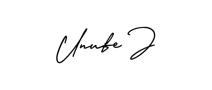 This is the best signature style for the Unufe J name. Also you like these signature font (AmerikaSignatureDemo-Regular). Mix name signature. Unufe J signature style 3 images and pictures png