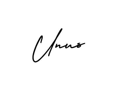 Unus stylish signature style. Best Handwritten Sign (AmerikaSignatureDemo-Regular) for my name. Handwritten Signature Collection Ideas for my name Unus. Unus signature style 3 images and pictures png