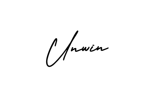 Make a beautiful signature design for name Unwin. With this signature (AmerikaSignatureDemo-Regular) style, you can create a handwritten signature for free. Unwin signature style 3 images and pictures png